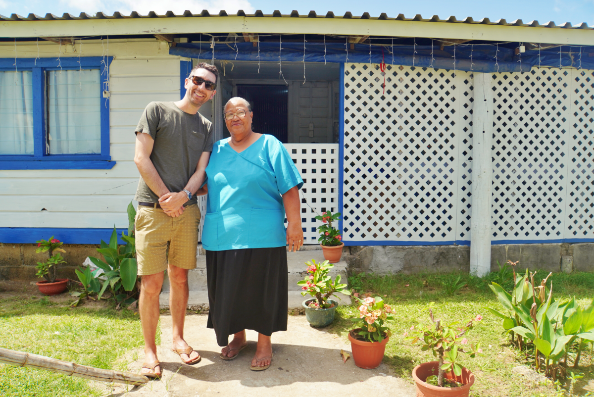 Your host, Sane, and one of our guests