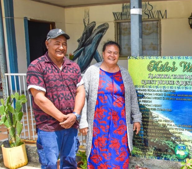 Owner Kiko Falemaka from ‘Alakoka Tahi Moana Guest House (Kiko’s)